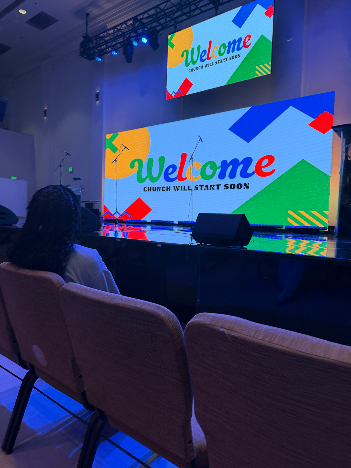 Attending the BET Inspiration Celebration and Sunday worship experience before the weekend's events.