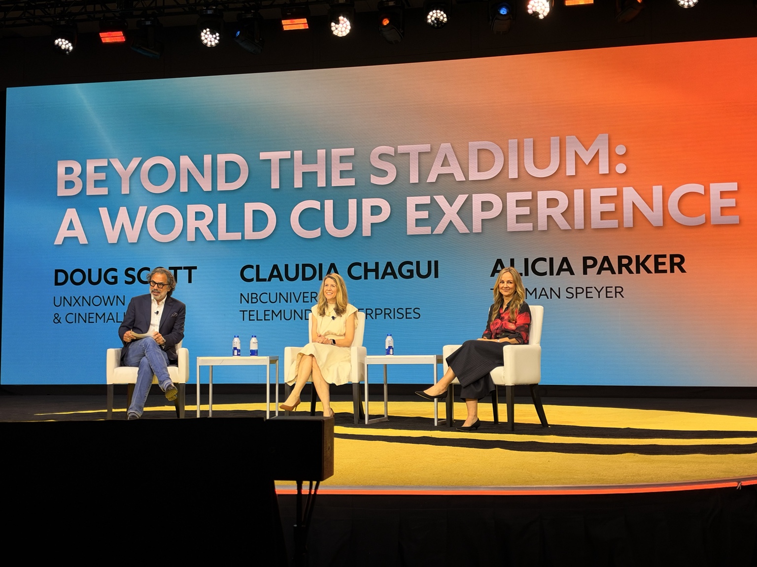 Beyond the Stadium panel on stage