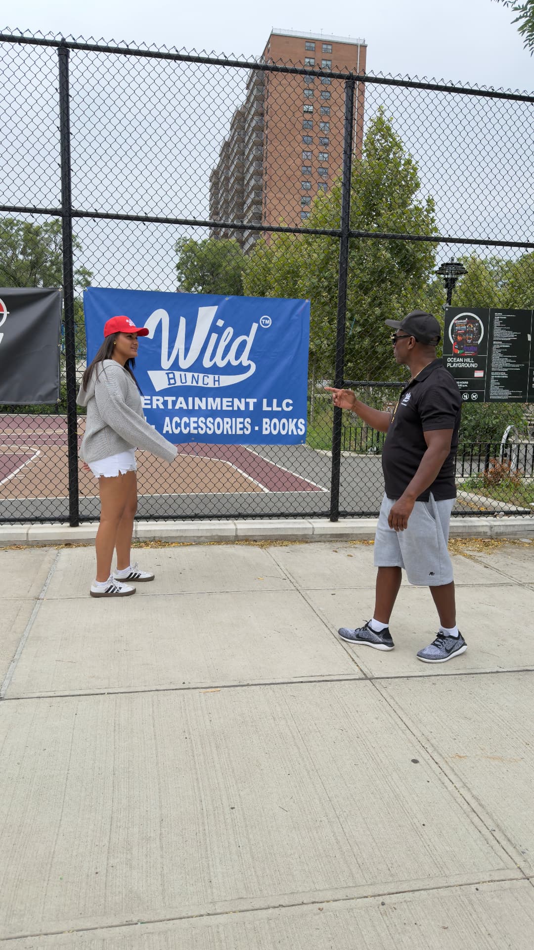 Wild Bunch Entertainment LLC banner displayed at the Brooklyn community event