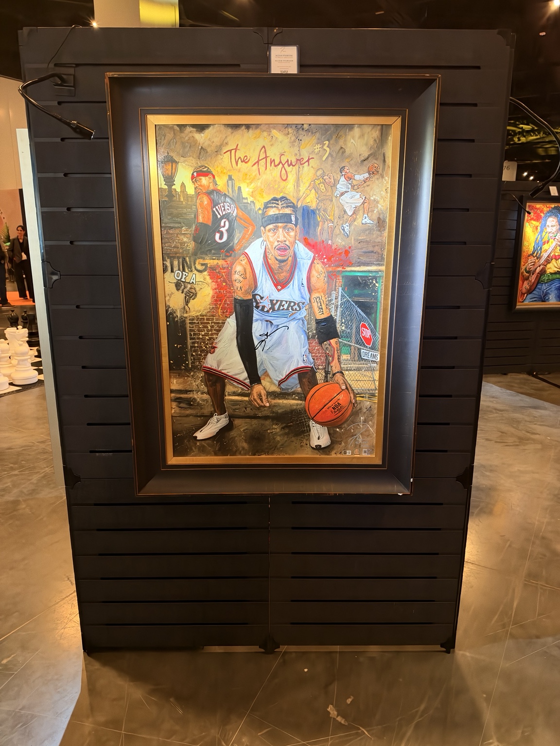 Allen Iverson artwork on display