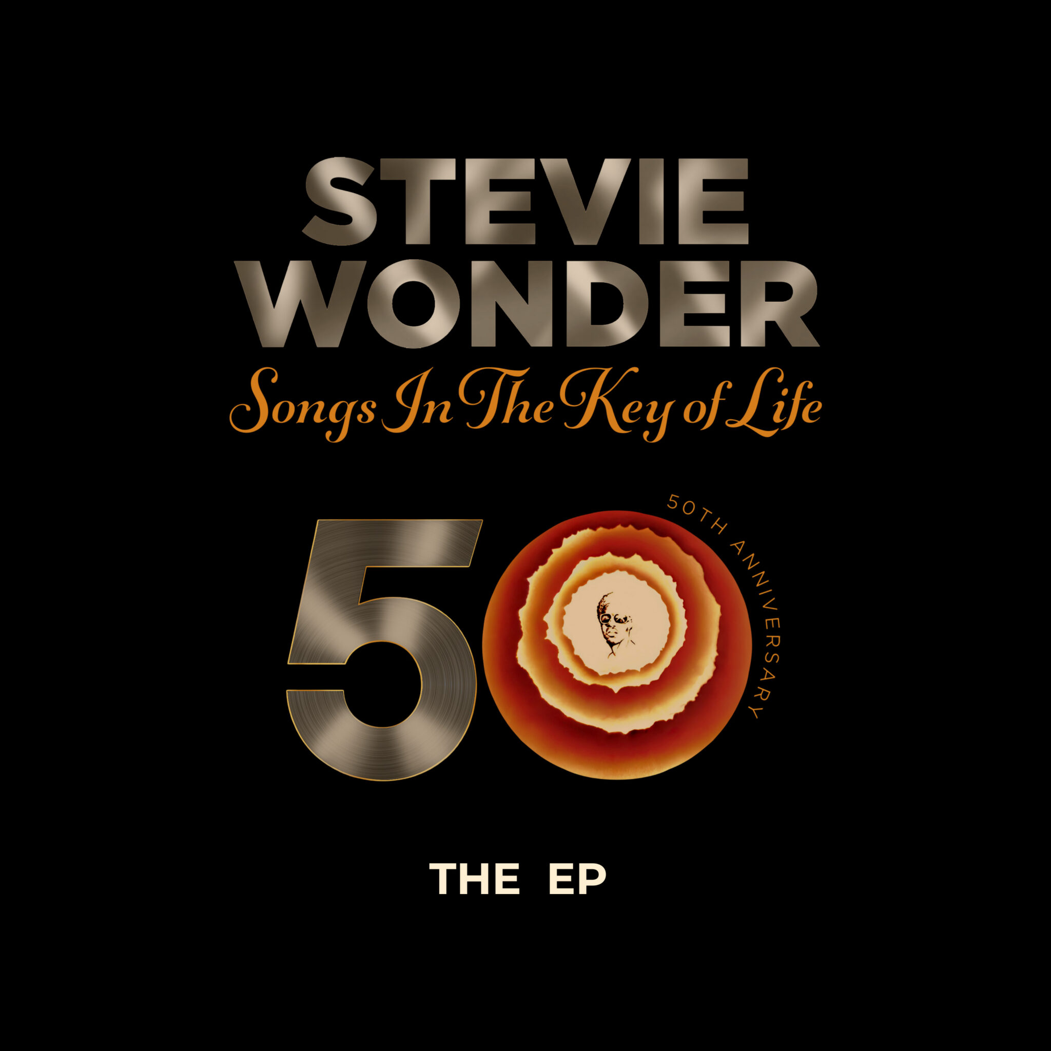 Official artwork for Stevie Wonder’s “Songs in the Key of Life” 50th anniversary EP.