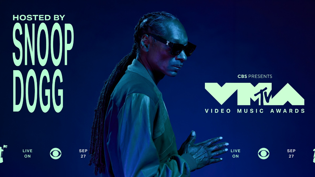 Snoop Dogg featured in official promotional artwork announcing him as host of the 2026 MTV VMAs