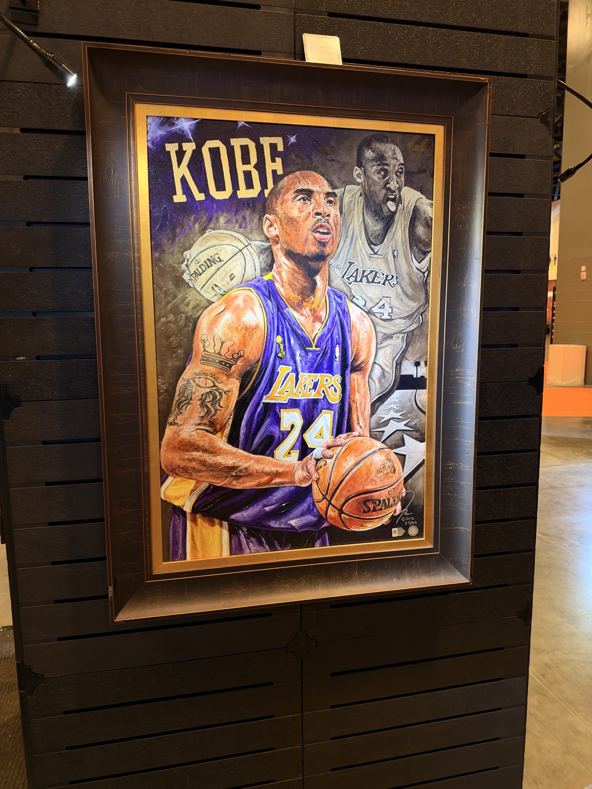 Kobe Bryant artwork on display